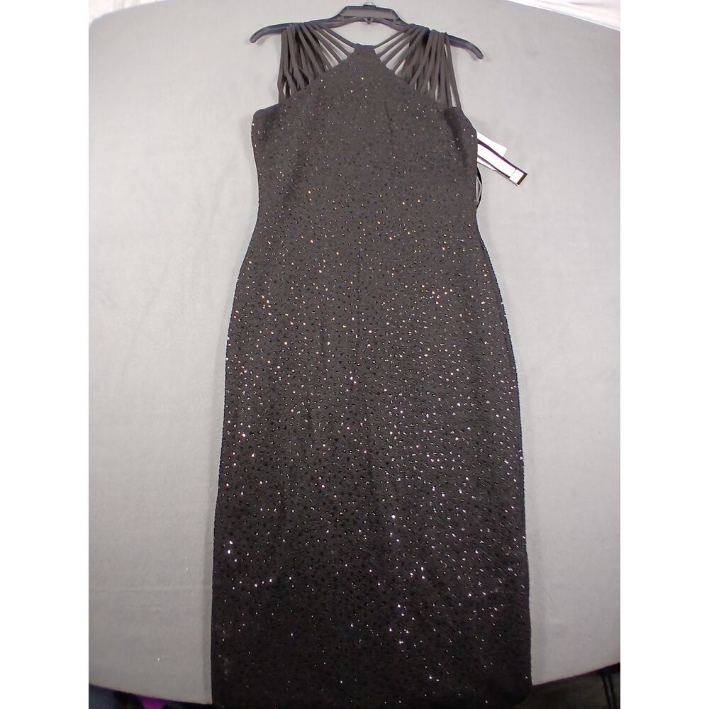 NWT Y2K Vintage Strappy Sequin Evening Cocktail Sheath Dress SZ 12 Whimsigoth